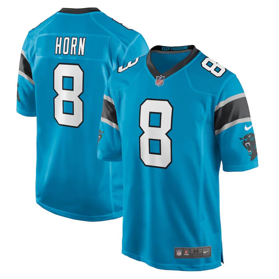 Cheap Men Carolina Panthers 8 Jaycee Horn Nike Blue Game Player NFL Jersey